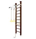 Шведская стенка Kampfer Helena Ceiling (№5 Шоколадный Стандарт белый турник)