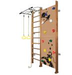 Шведская стенка Kampfer Jungle Wall Boy (№2 Ореховый Стандарт белый антик турник)