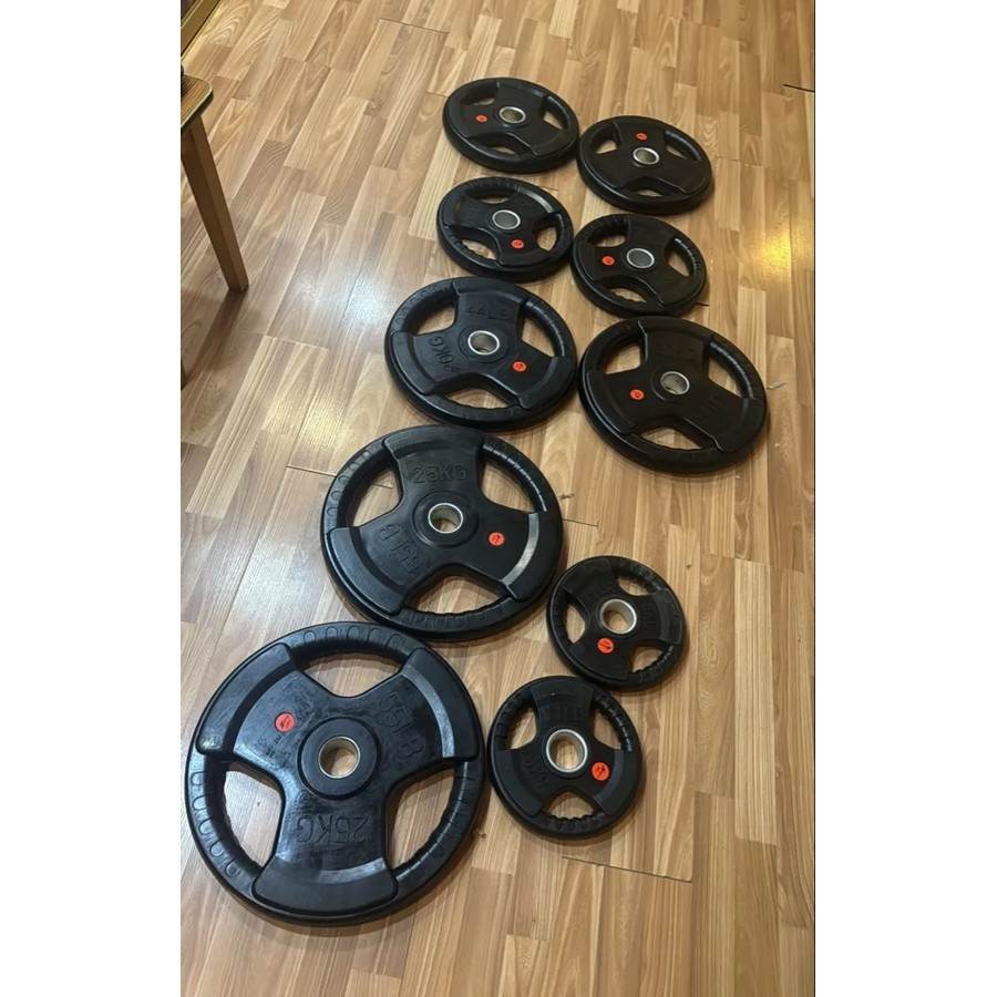 Диск обрезиненный с тройным хватом Gymmaster ANA-008 10кг