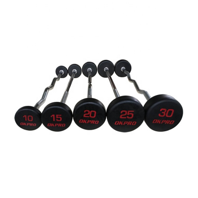 Штанга EZ-образная неразборная OKPRO OK3008EZ 10-50 кг, шаг 5 кг