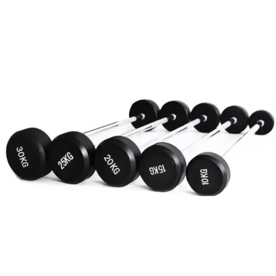 Штанга неразборная обрезиненная 10-55 кг (шаг 5 кг) Gymmaster ANA-016