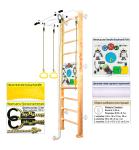 Шведская стенка Kampfer Helena Wall Busyboard (№1 натуральный Стандарт Бизиборд белый)