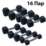 Гантельный ряд DFC от 1 кг до 25 кг