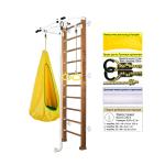 Шведская стенка Kampfer Shiny Wall (№2 Ореховый Стандарт белый турник)