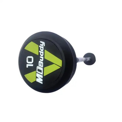 Штанга неразборная обрезиненная MD Buddy MD3009 5-55 кг (шаг 5 кг)