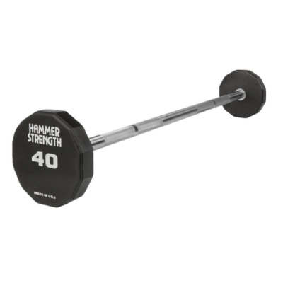 Штанга неразборная прямая полиуретановая 10-55 кг (шаг 5 кг) Gymmaster ANA-025