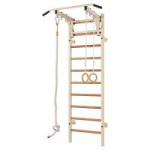 Шведская стенка RS-G13 бежевый (+канат, кольца)