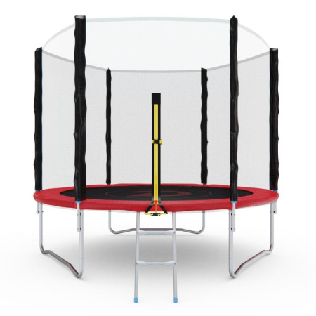 батут с сеткой dfc pelpo 8ft с лестницей, red Батут с сеткой DFC PELPO 8ft с лестницей, RED