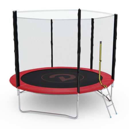батут с сеткой dfc pelpo 10ft с лестницей, red Батут с сеткой DFC PELPO 10ft с лестницей, RED