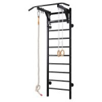 Шведская стенка RS-Т13 черный (+кольца, канат)