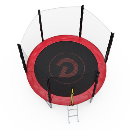 батут с сеткой dfc pelpo 8ft с лестницей, red Батут с сеткой DFC PELPO 8ft с лестницей, RED