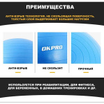 Гимнастический мяч 55 см OKPRO OK1204