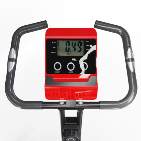 Велотренажер DFC X-Bike MBB с эспандерами, черно-красный