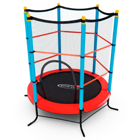 батут детский dfc smrkids 55" с сеткой, red Батут детский DFC SMRKIDS 55" с сеткой, RED