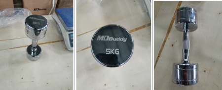 Гантель хромированная MD Buddy MD2303B 5 кг