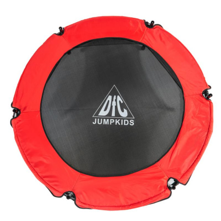 батут dfc jump kids 55" красный с желто-синими стойками Батут DFC JUMP KIDS 55" красный с желто-синими стойками