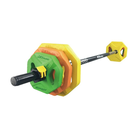 бодипамп md buddy md3016b 20 кг, цветной гриф Бодипамп MD Buddy MD3016B 20 кг, цветной гриф