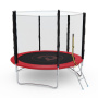 батут с сеткой dfc pelpo 8ft с лестницей, red Батут с сеткой DFC PELPO 8ft с лестницей, RED