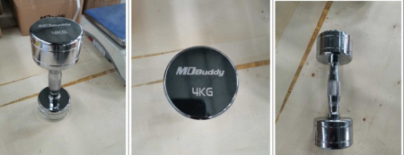 Гантель хромированная MD Buddy MD2303B 4 кг