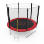 батут с сеткой dfc pelpo 8ft с лестницей, red Батут с сеткой DFC PELPO 8ft с лестницей, RED