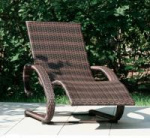 Шезлонг лежак из искусственного ротанга LARGO